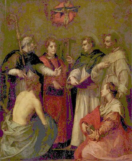 Andrea del Sarto Disput ber die Dreifaltigkeit Spain oil painting art